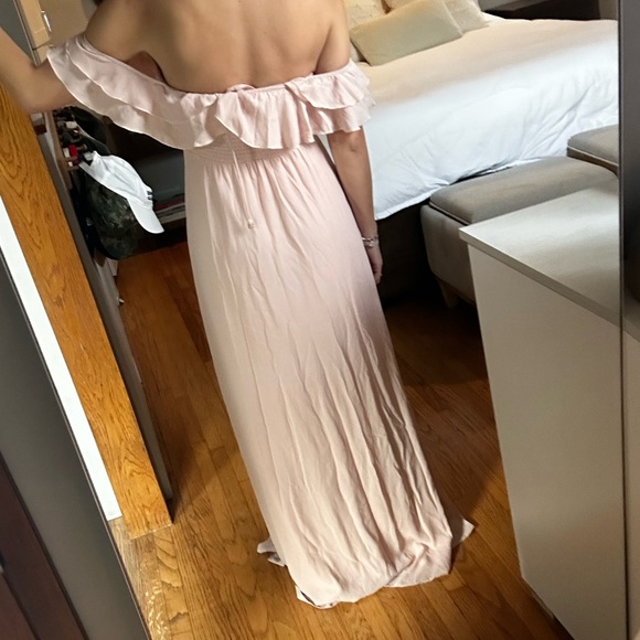Dusty light pink evening dress- great for prom, bridesmaid, wedding guest, etc! - Picture 5 of 6